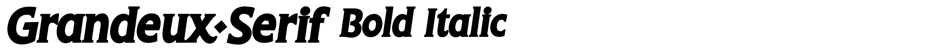 Grandeux Serif Bold Italic